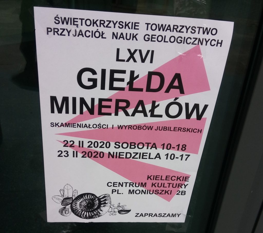 giełda minerałów kielce 2020