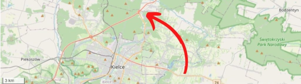 wiśniówka mapa