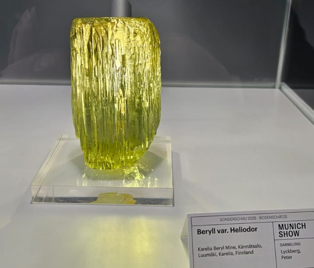 Heliodor z kop. Karelia, Kännätsalo, Finlandia. munich show 2025