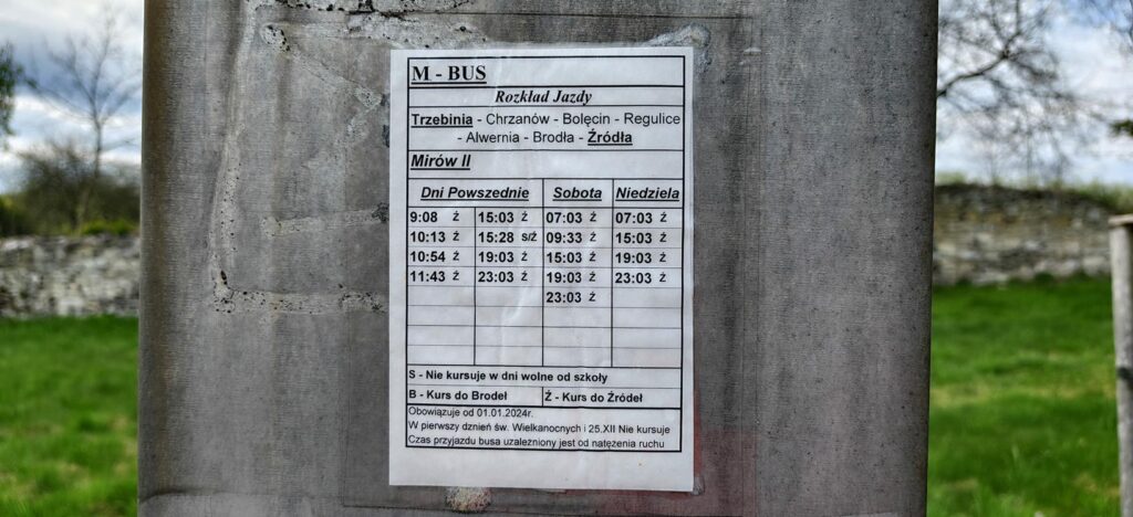 rozkład jazdy w mirowie